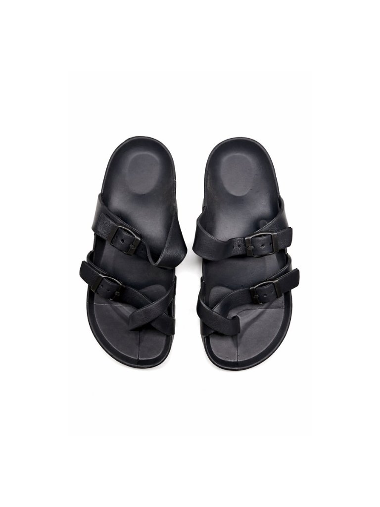 Women's Platform Sandals With Arch Support Comfortable Foam Slides Black Size 9